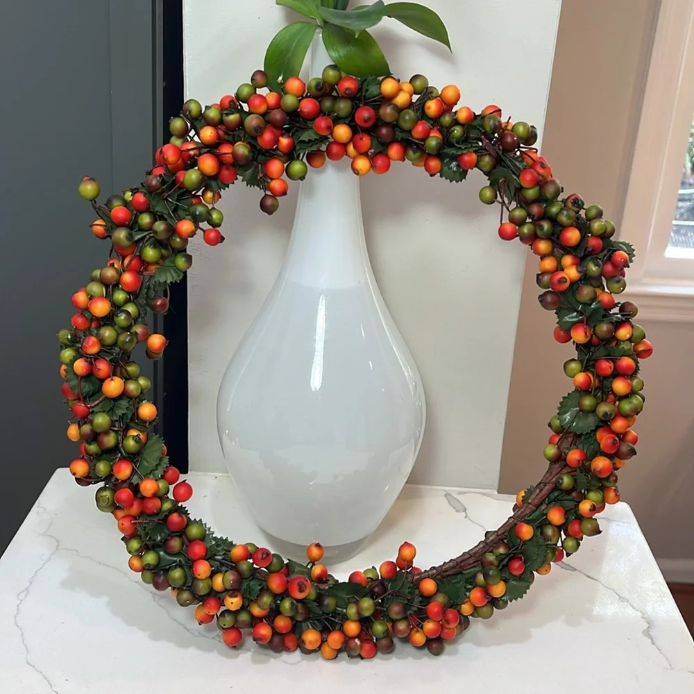 Shades of Fall Autumn Berry Wreaths Set of 3